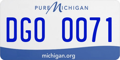 MI license plate DGO0071