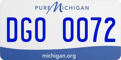 MI license plate DGO0072