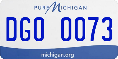 MI license plate DGO0073