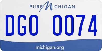 MI license plate DGO0074