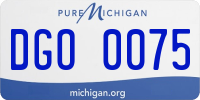MI license plate DGO0075