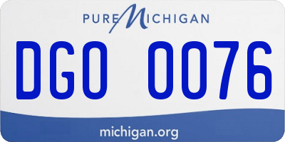 MI license plate DGO0076