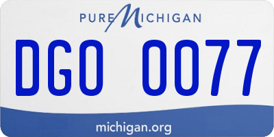 MI license plate DGO0077
