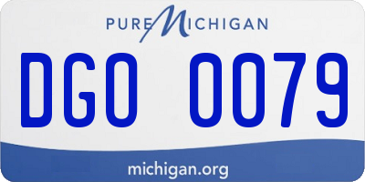 MI license plate DGO0079