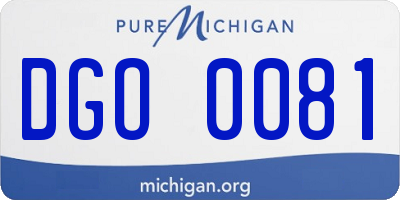 MI license plate DGO0081
