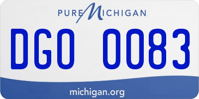 MI license plate DGO0083