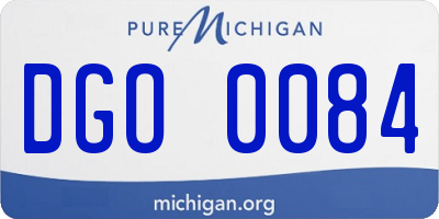 MI license plate DGO0084