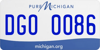 MI license plate DGO0086