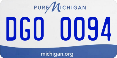 MI license plate DGO0094