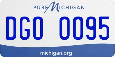 MI license plate DGO0095