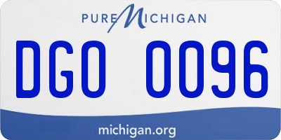 MI license plate DGO0096