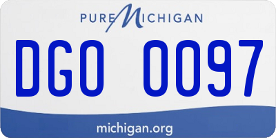 MI license plate DGO0097
