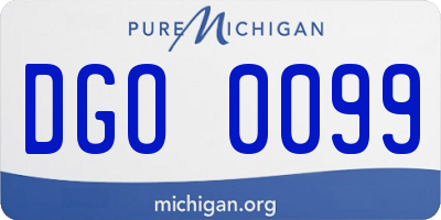 MI license plate DGO0099