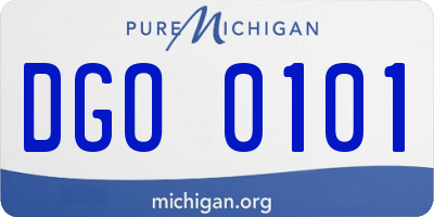 MI license plate DGO0101