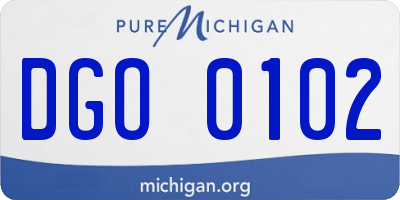 MI license plate DGO0102