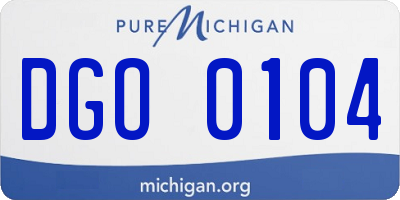 MI license plate DGO0104