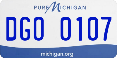 MI license plate DGO0107