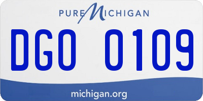 MI license plate DGO0109