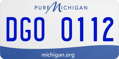 MI license plate DGO0112