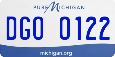 MI license plate DGO0122