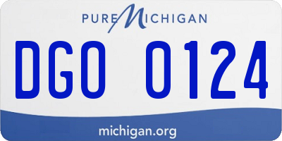 MI license plate DGO0124