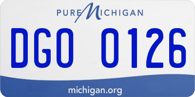MI license plate DGO0126