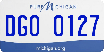 MI license plate DGO0127