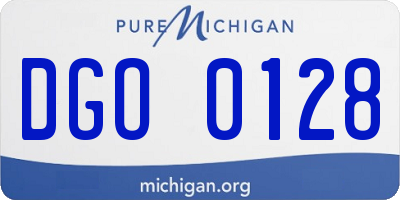 MI license plate DGO0128