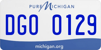 MI license plate DGO0129