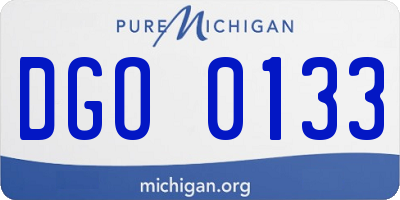 MI license plate DGO0133