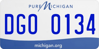 MI license plate DGO0134