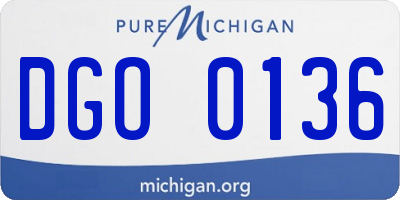 MI license plate DGO0136