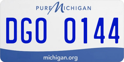 MI license plate DGO0144