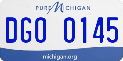 MI license plate DGO0145