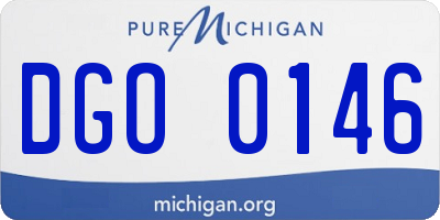 MI license plate DGO0146