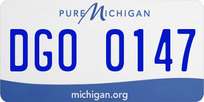 MI license plate DGO0147