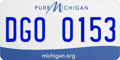 MI license plate DGO0153