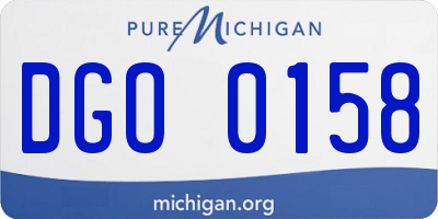 MI license plate DGO0158