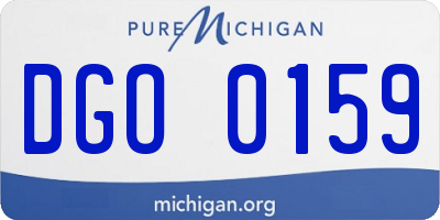 MI license plate DGO0159