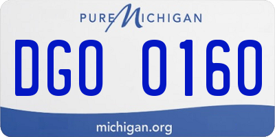 MI license plate DGO0160