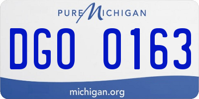 MI license plate DGO0163