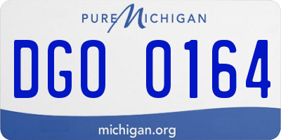 MI license plate DGO0164