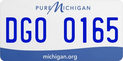 MI license plate DGO0165