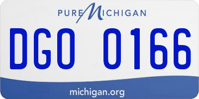 MI license plate DGO0166
