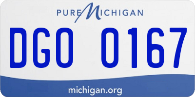 MI license plate DGO0167