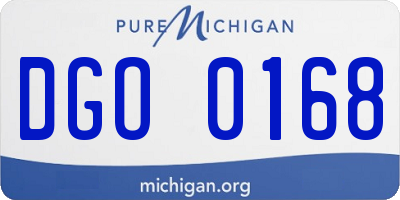 MI license plate DGO0168
