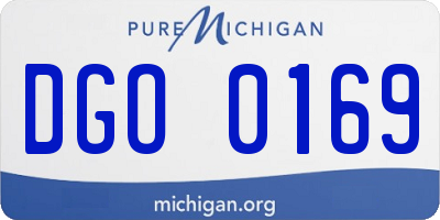 MI license plate DGO0169