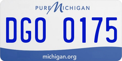 MI license plate DGO0175