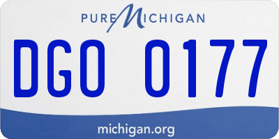 MI license plate DGO0177