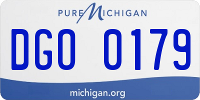 MI license plate DGO0179